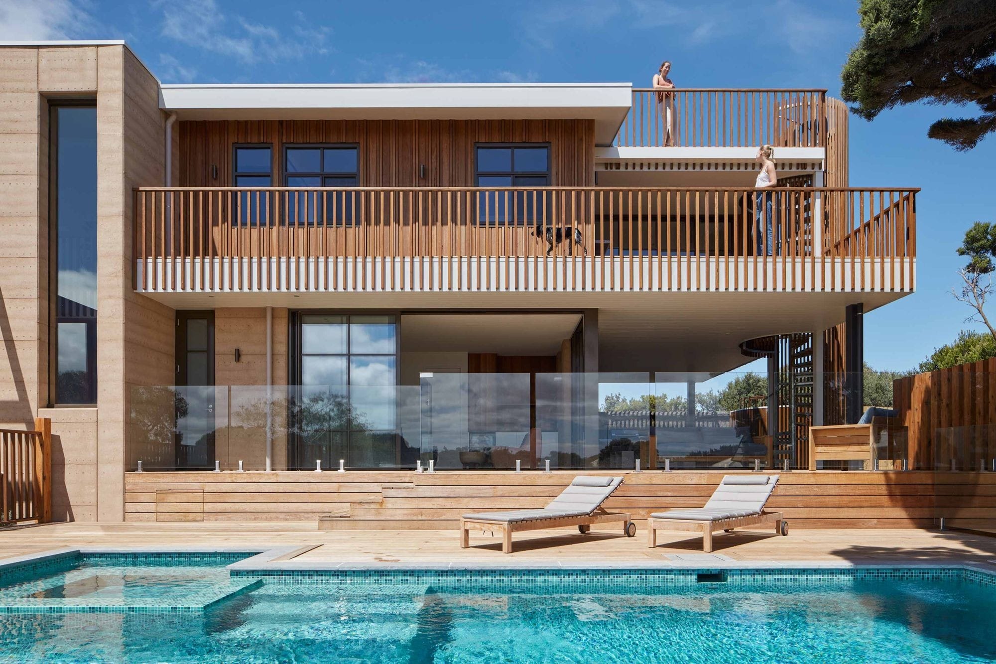 Moonah Tree House outdoor living space by kirby Architects.